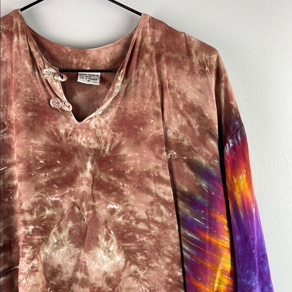Dharma Trading Co. Tie-Dye V-Neck Tunic Size M - Picture 2 of 7
